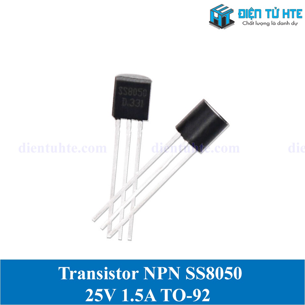 Bộ 10 con Transistor NPN SS8050 PNP SS8550 25V 1.5A chân cắm TO-92