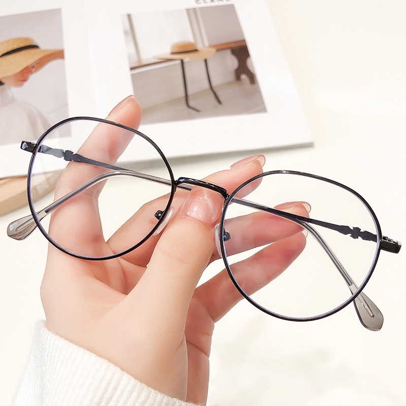 Kính mắt gọng kim loại chống ánh sáng xanh tia bức xạ sang trọng cho nữ