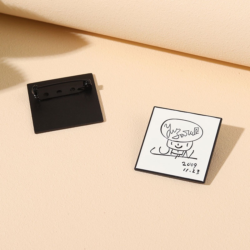 Ghim Cài Áo Hình Chữ Ký Hanyu Yuzuru Thời Trang Cho Người Hâm Mộ