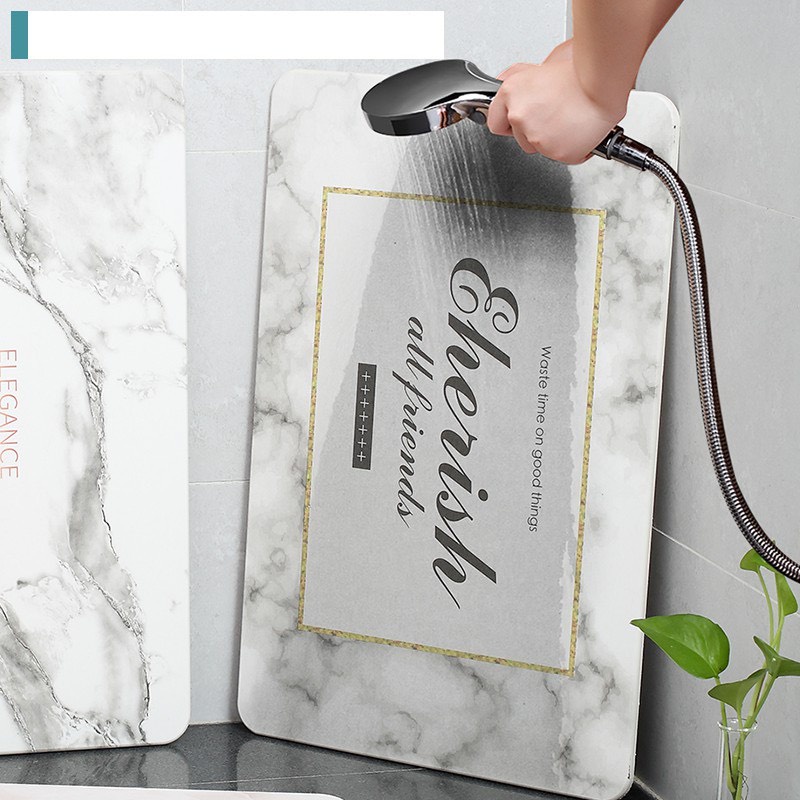 [ SIÊU THẤM HÚT] THẢM ĐÁ LAU CHÂN HOA VĂN SANG TRỌNG KÍCH THƯỚC 39x60x0.9cm