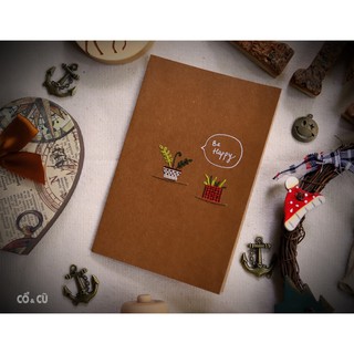 Thiệp sinh nhật thêu hoa văn handmade