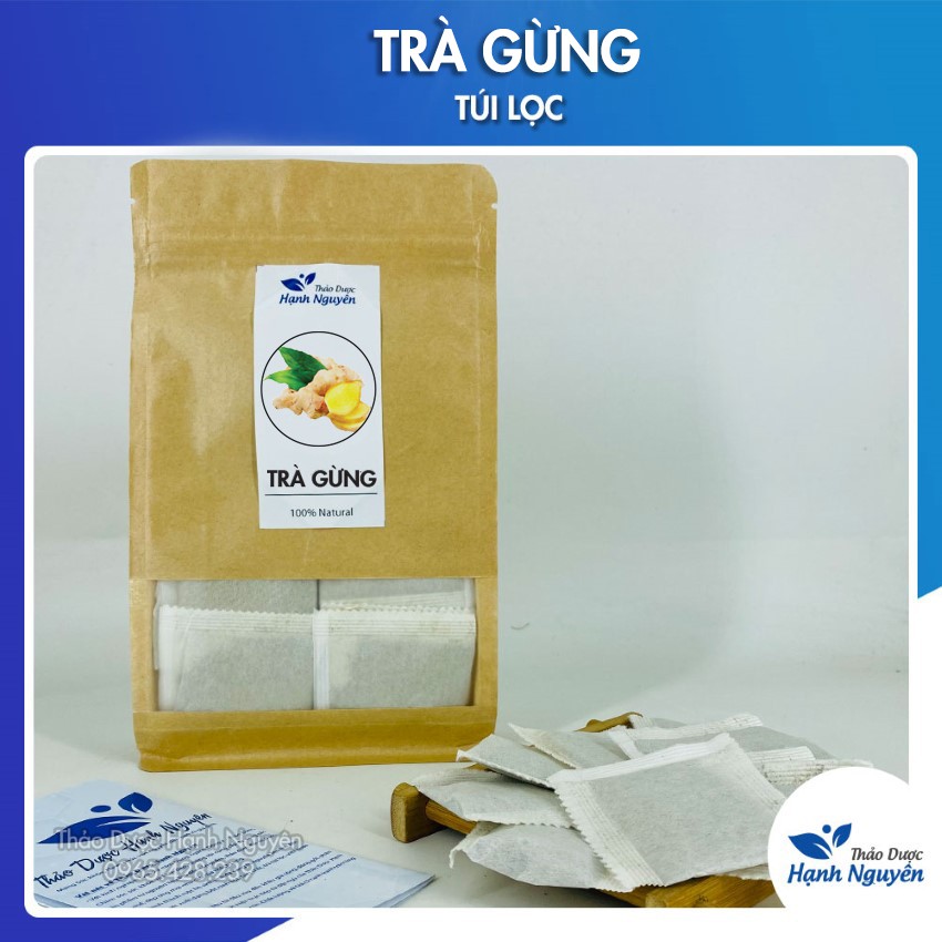 Trà gừng túi lọc, 50 túi x 3g, trà giảm cân, giảm mỡ bụng, đùi, làm ấm cơ thể - Thảo dược hạnh nguyên | BigBuy360 - bigbuy360.vn