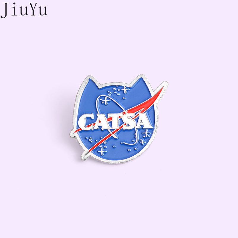 Huy Hiệu Cài Áo Hình Mèo Và Hành Tinh Dễ Thương