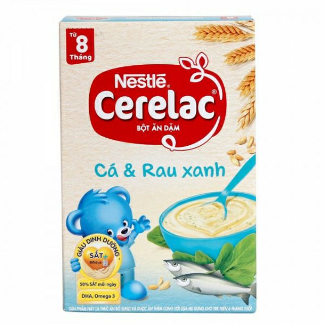 [Date 042021]Bột ăn dặm Nestle Cerelac Cá & Rau Xanh