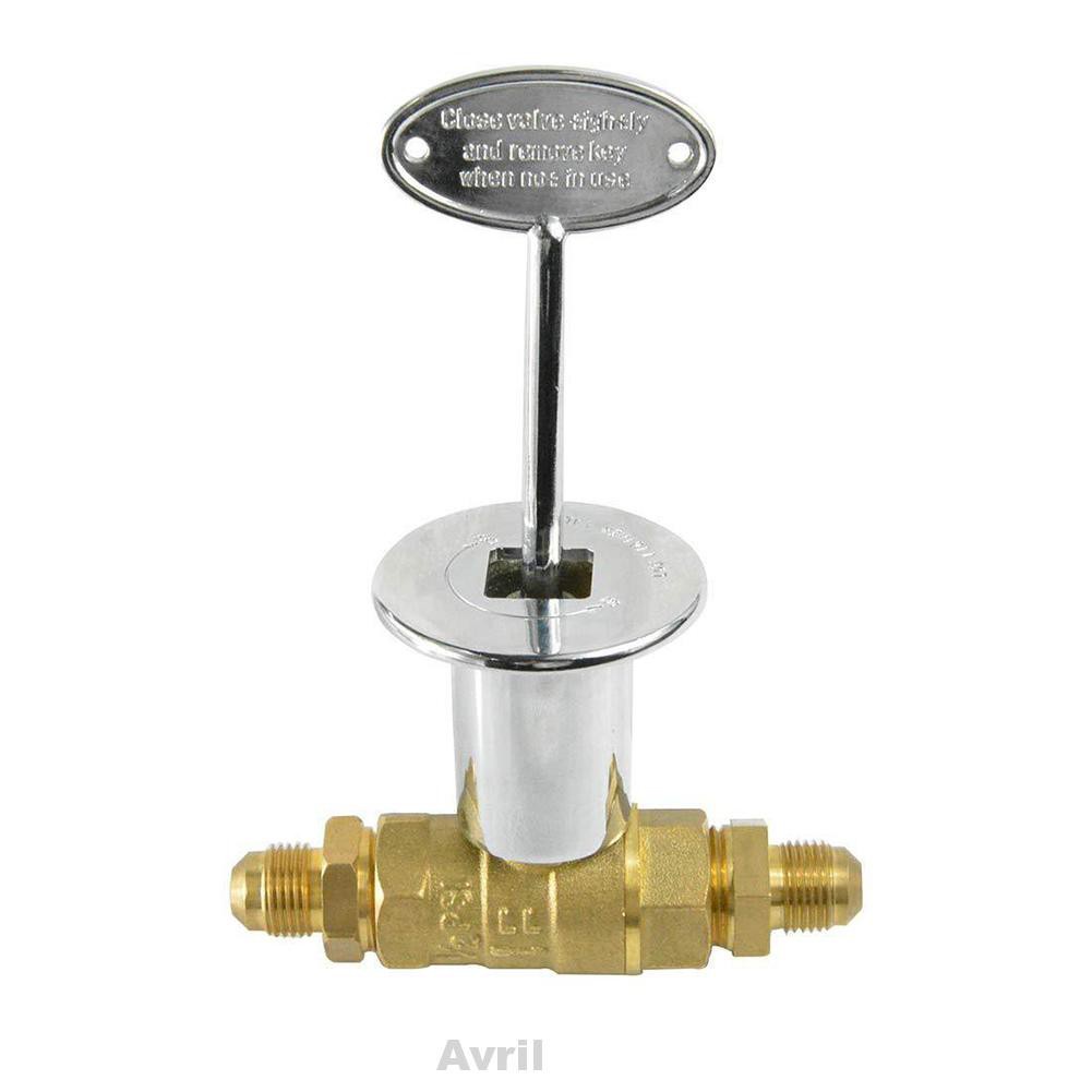 1/2 Inch Adjustable Durable Ball Portable High Pressure Inlet Shut Off Quarter Turn Fire Pits Straight Valve Kit