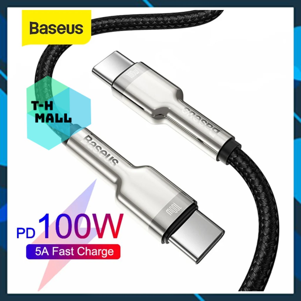 Cáp Sạc Nhanh 5A 100W Type C to Type C Chính hãng Baseus.