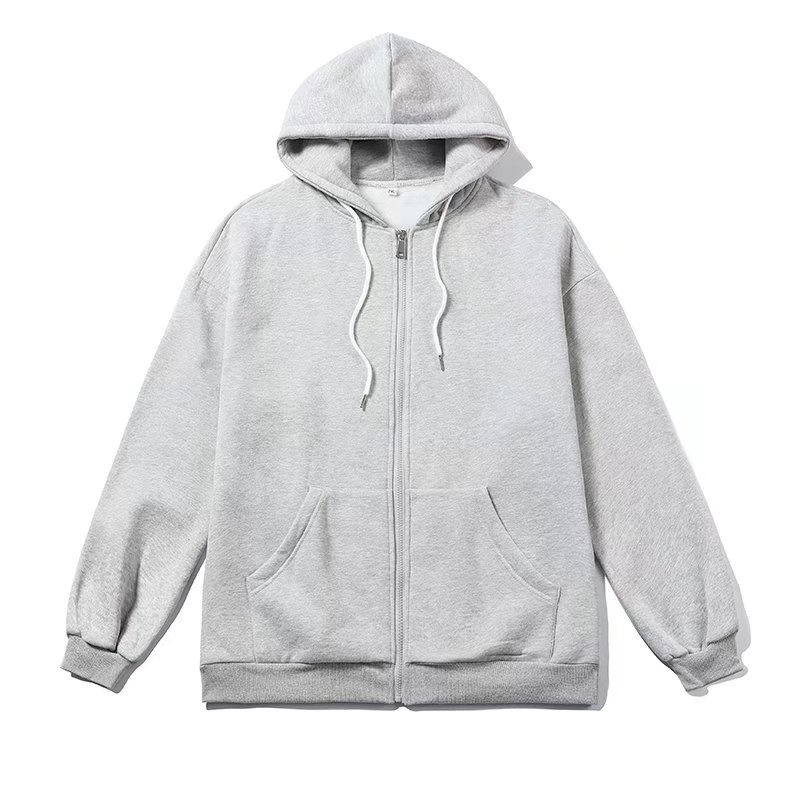 Áo Khoác Khóa Kéo Dáng Rộng Màu Sắc Đơn Giản Thời Trang Mùa Thu Phong Cách Hàn Quốc Cho Nam