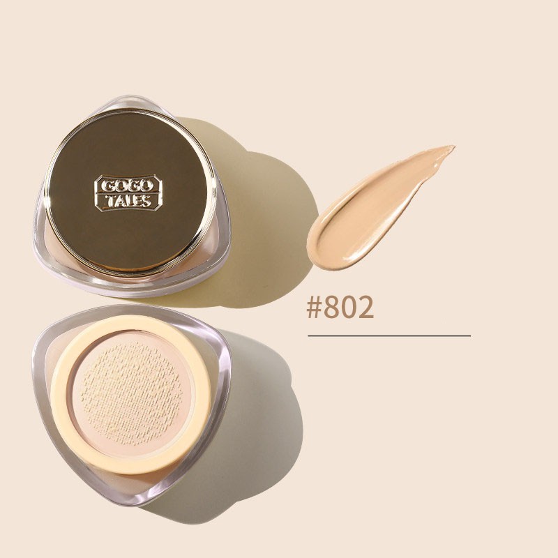 [ GOGO TALES ] Kem Nền Che Khuyết Điểm Lâu Trôi GOGOTALES Natural Foundation Cream GT198 Kèm Bông Phấn | BigBuy360 - bigbuy360.vn