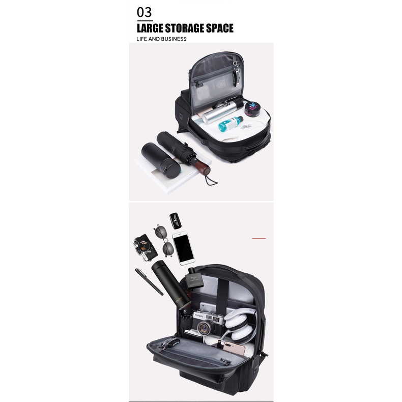 BANGE Ba Lô Đựng laptop 15.6 inch Chống Thấm Nước Tiện Lợi Cho Nam