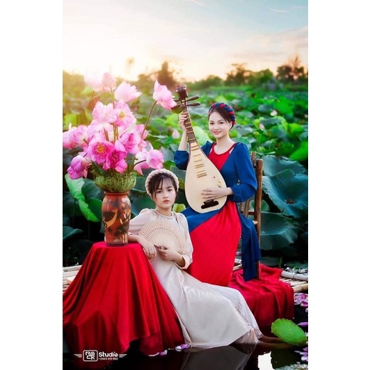 Set tứ thân cách điệu - áo dài yếm cô Tấm