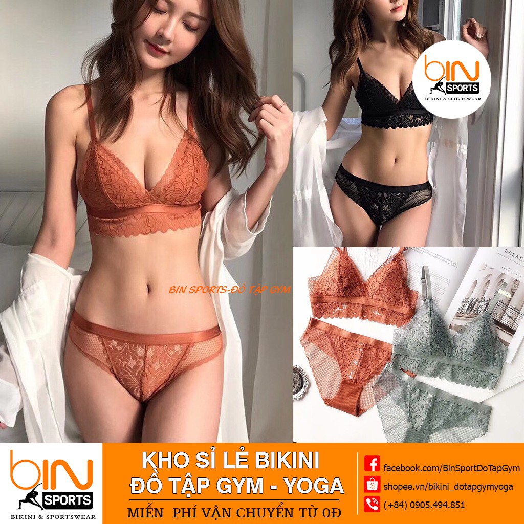 [ Frê ship 50đ] Bộ đồ lót AG ren không gọng không mút AL005 | BigBuy360 - bigbuy360.vn