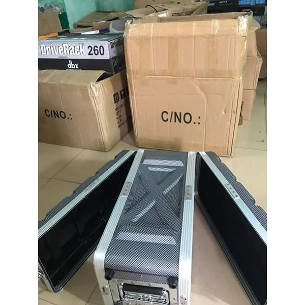 Tủ nhựa ABS 4U loại ngắn đựng đầu thu micro, lọc âm, vang số, đầu karaoke - hàng nhập khẩu - Tặng kèm túi ốc vít