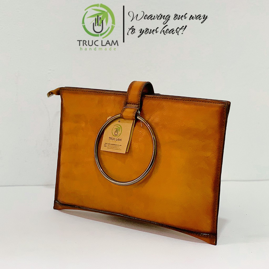 Ví Clutch Dự Tiệc Thời Trang Nữ Cầm Tay Da Thật Cao Cấp Trúc Lâm Handmade.