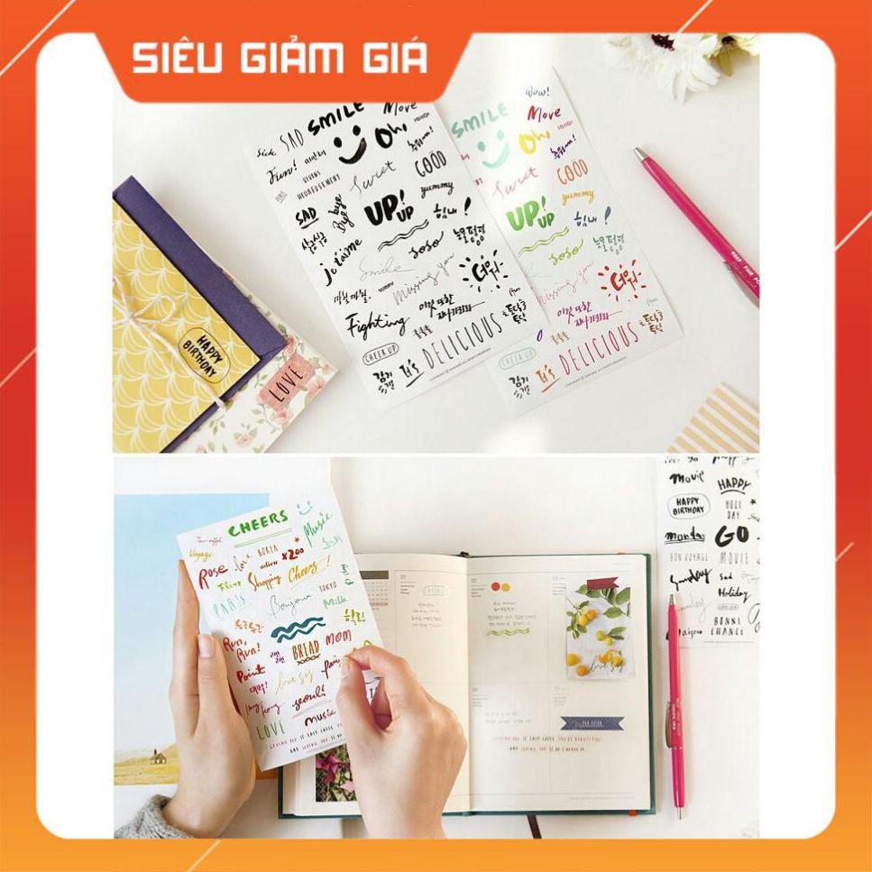 [Freeship] Set 8 calligraphy sticker [Xả kho]