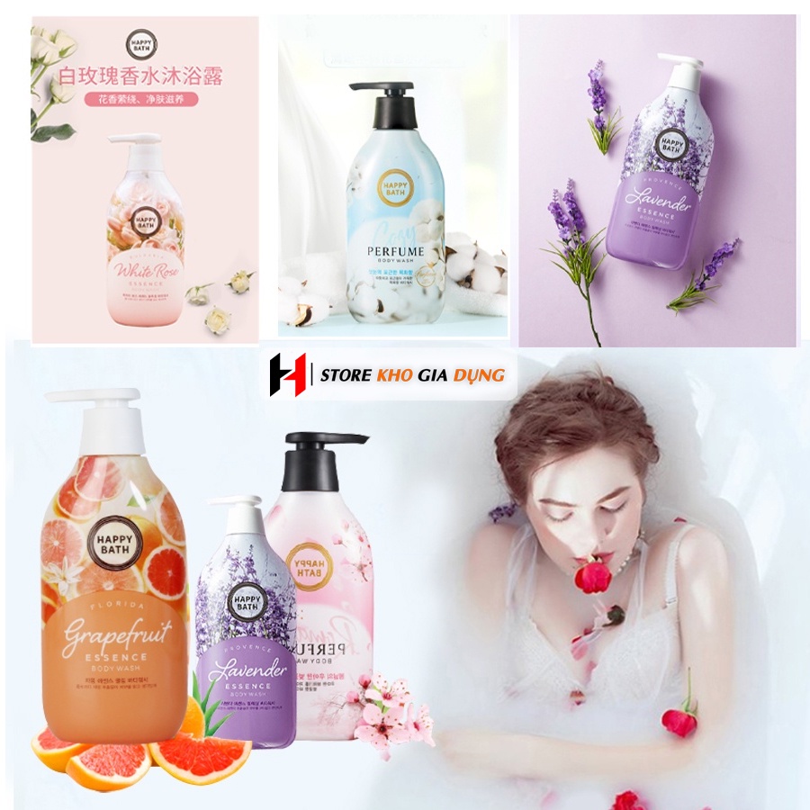 Sữa Tắm Happy Bath Essence Body Wash Hàn Quốc 900ml