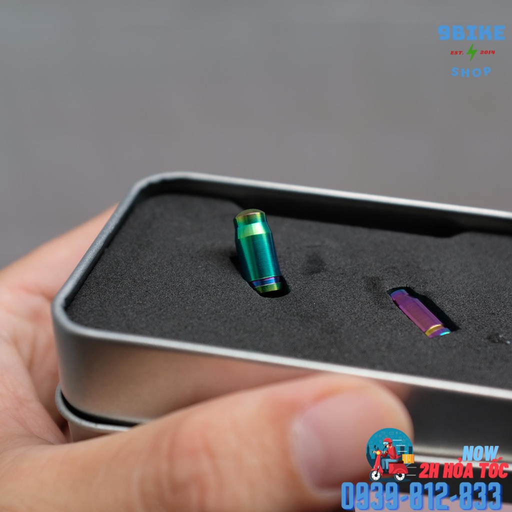 Nắp chụp vòi xe đạp bằng titan Giyo FV van Gạo van Pháp