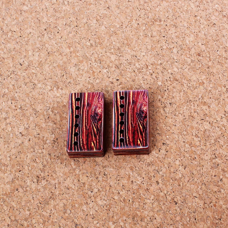 Set 2 Vỏ Bọc Pickup Cổ Cầu In Họa Tiết Màu Đỏ 50 / 52mm Cho LP Điện Guit