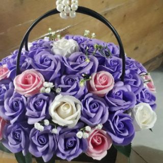 giỏ hoa sáp thơm 30 bông 219k