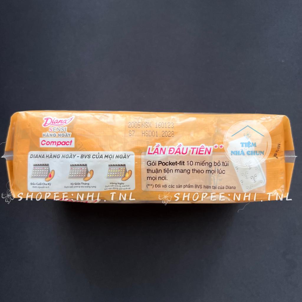 - 1 Gói 40 Miếng 15.5cm -  Băng Vệ Sinh Hàng Ngày Diana Sensi Compact Gói 40 Miếng- NHI.TNL