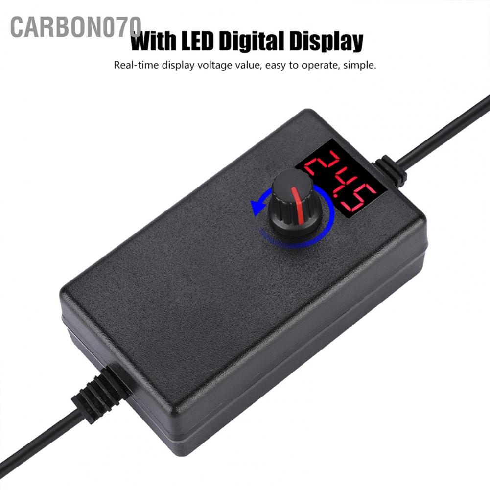 Hàng HOT Nguồn điều chỉnh điện áp  24W 2A 3-12V với màn hình LED 100-240V【Carbon070】