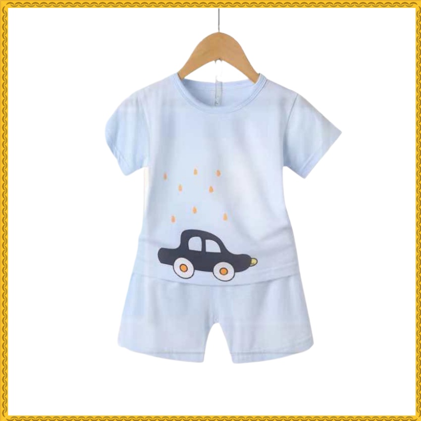 Bộ xuất hàn bé trai họa tiết ô tô size đại 7-28kg