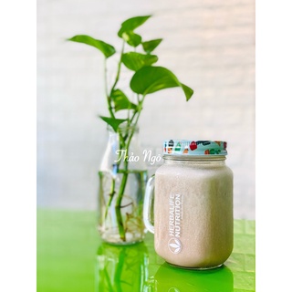 Ly (cốc) thủy tinh quai 500ml có nắp nhôm kín