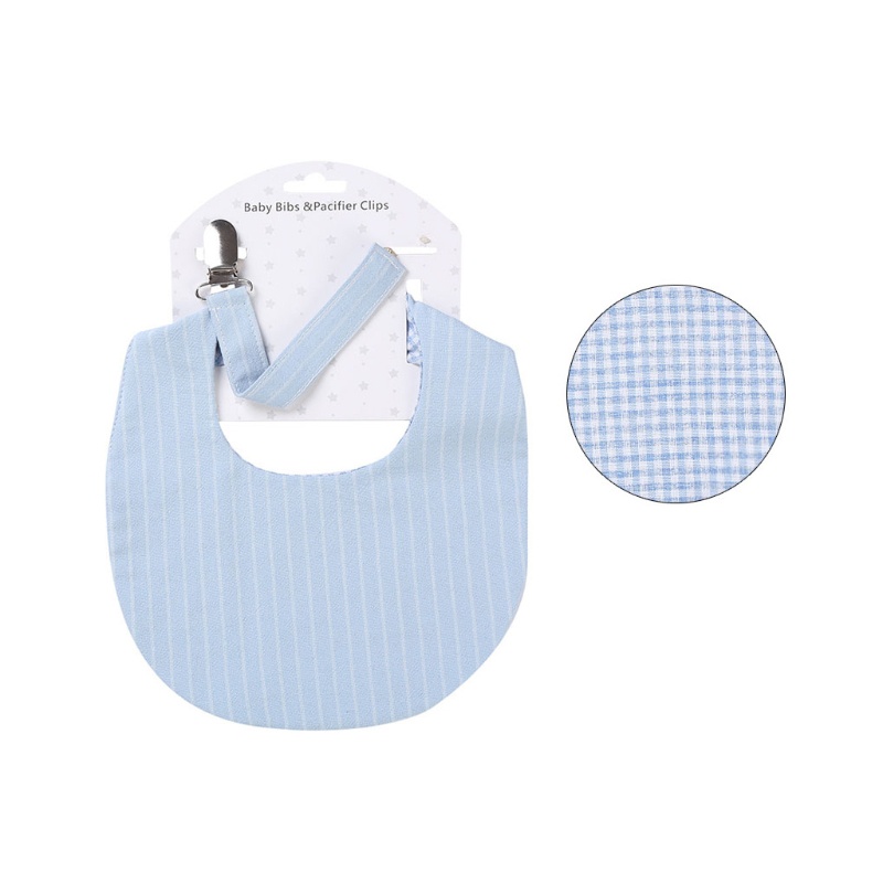 Yếm Ăn Cotton Hai Mặt Có Dây Xích Tháo Rời Thoải Mái Dành Cho Bé Sơ Sinh