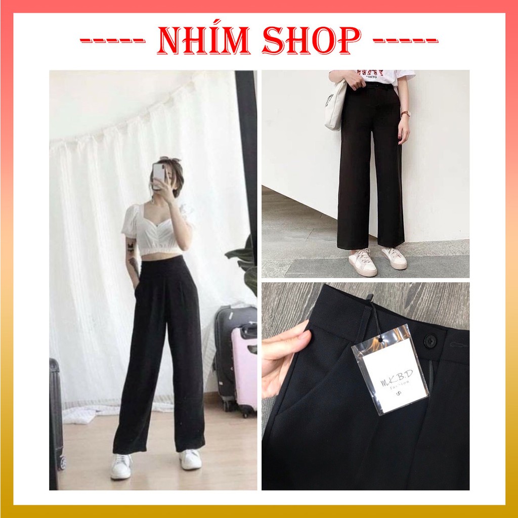 Quần ống rộng culottes suông dài, quần lưng cao kiều Hàn Quốc cho nữ 2020 QD04