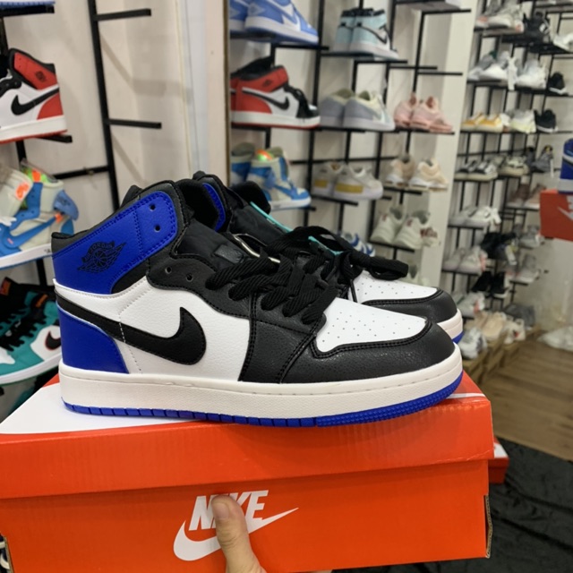 (Fullbox+bill) Giầy Jordan 1 đen xanh cao cổ hàng siêu đẹp | BigBuy360 - bigbuy360.vn