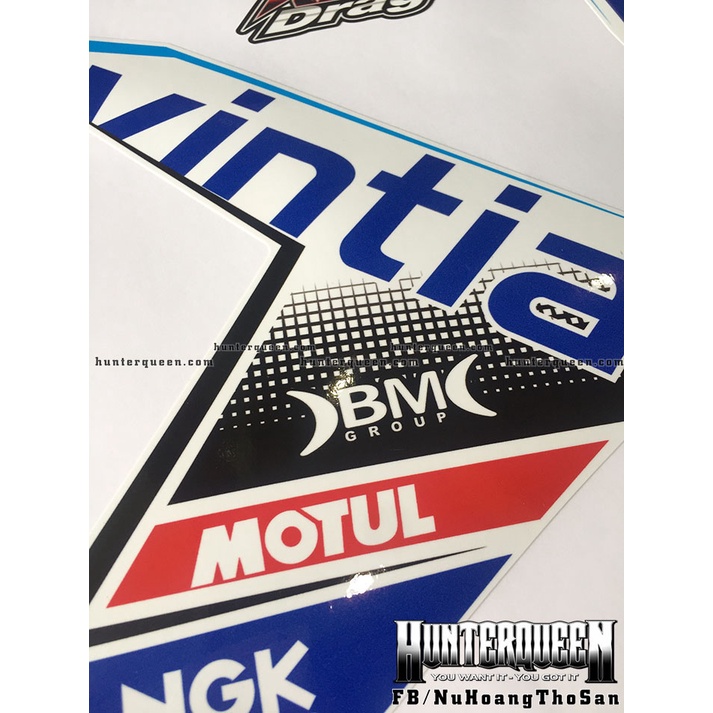 Tem rời Vario 2018 xe trắng. Avintia, racing. Thay đổi màu sắc và chi tiết theo yêu cầu. Sắc nét, bền màu