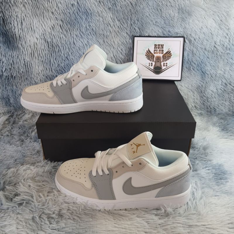 [VIDEO ẢNH THẬT+HỘP BẢO VỆ+FREESHIP] giầy thể thao Air Jordan 1 low paris xám gót xanh thời trang nam nữ