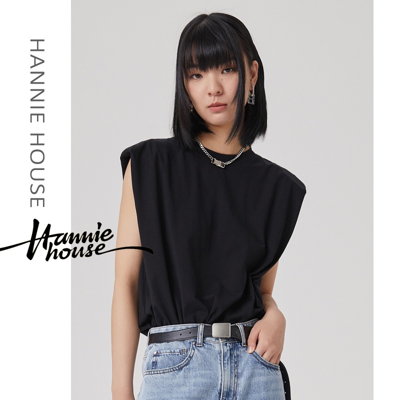 Áo Sát Nách Màu Trơn Thiết Kế Cổ Tròn Cho Nữ