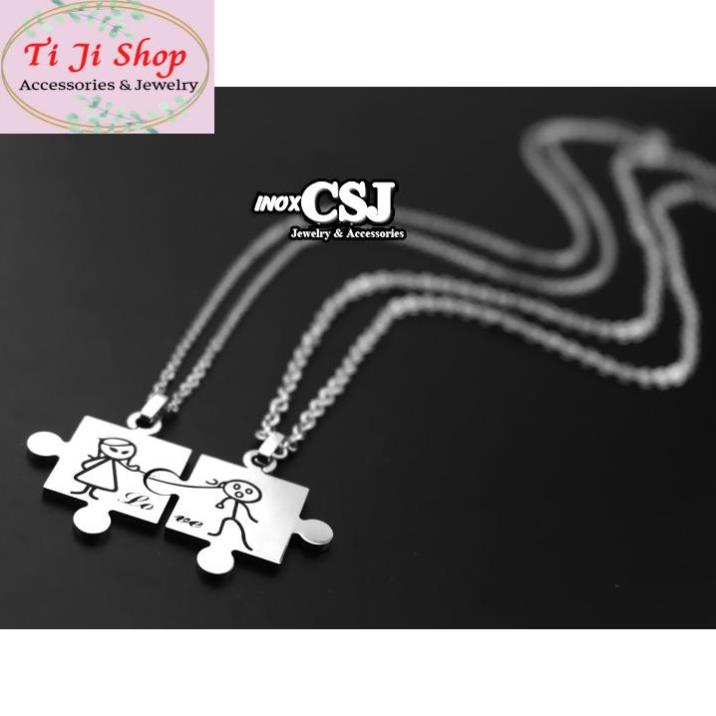 DÂY CHUYỀN CẶP ĐÔI MẢNH GHÉP TRAI GÁI MC247 - siêu đẹp chuẩn thời trang