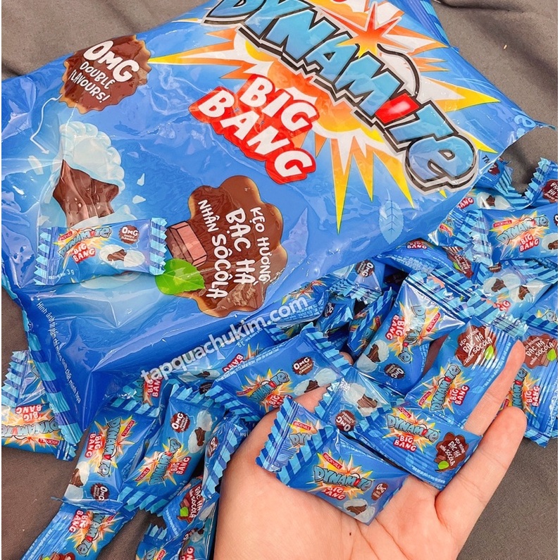 Kẹo DYNAMITE hương BẠC HÀ nhân SOCOLA bịch 330G