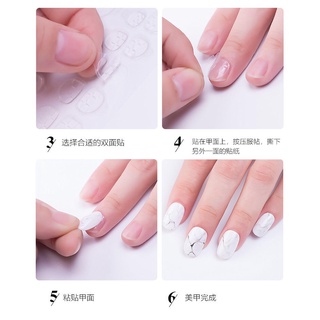 Waterproof double-sided transparent nail stickers