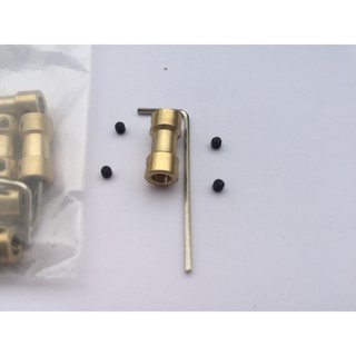 Khớp nối đồng, coupling trục động cơ,trục dẫn động các cỡ có kèm lục giác vặn