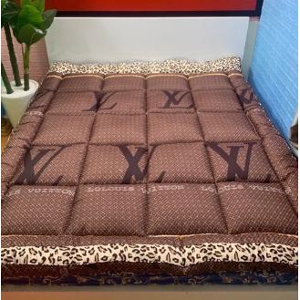 [Free ship-Giảm mạnh]Tấm làm mềm đệmTopper,chát chọn mẫu,mẫu lá trắng nền hồng