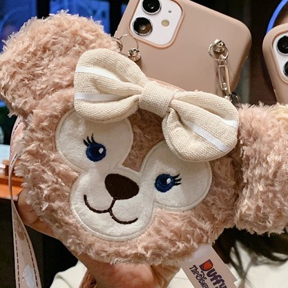 Ốp Điện Thoại Dạng Ví Hình Gấu Duffy Hoạt Hình Có Dây Đeo Cho IPHONE 14 13 PRO MAX 12 MINI 11 5 5S 6 7 8 + PLUS