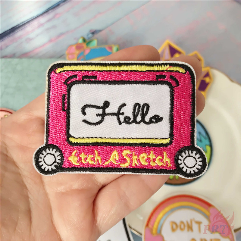 Miếng dán vá ủi quần áo họa tiết chữ tiếng Anh nhiều màu sắc