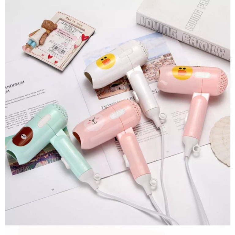 Máy sấy tóc mini gấp gọn hình thú đáng yêu
