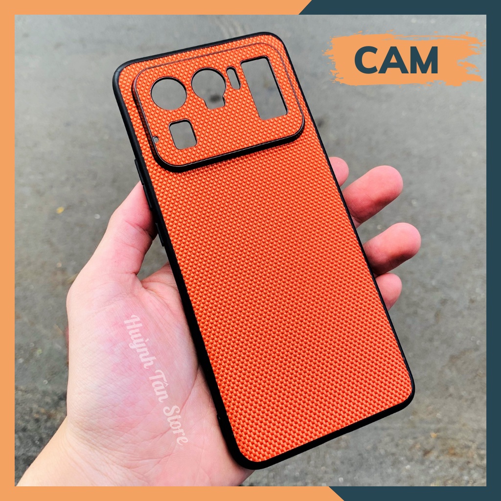 Ốp lưng xiaomi 11 ultra mi 12 pro 12x 12s ultra vân VẢI NYLON nhiều màu chống bám vân tay bảo vệ camera huỳnh tân store
