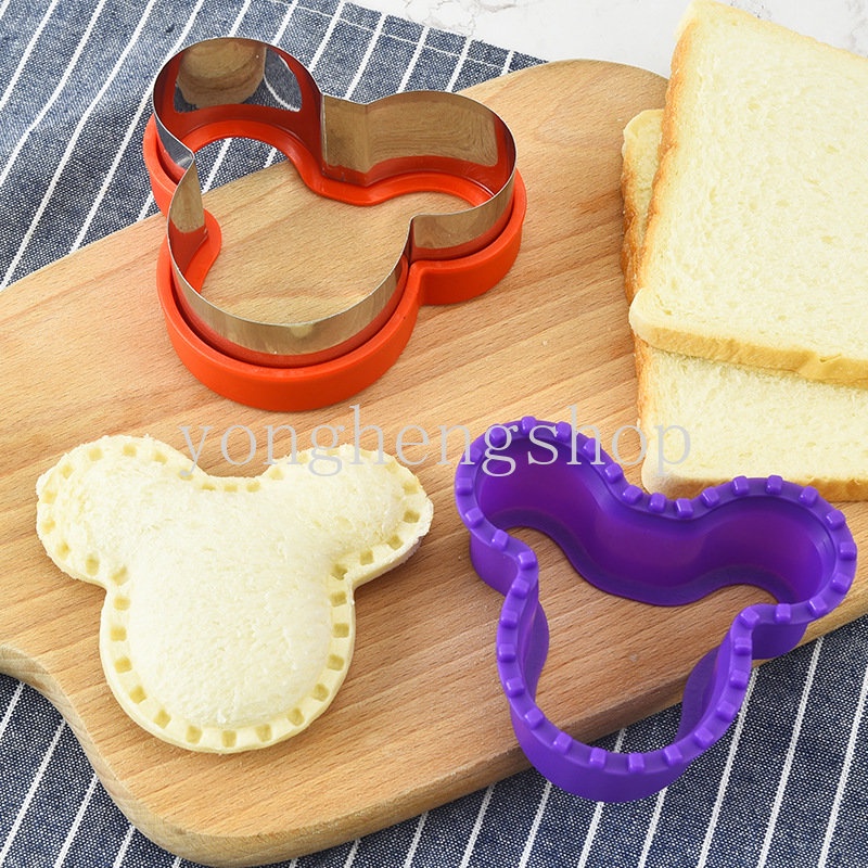 Khuôn Cắt Bánh Sandwich Hình Khủng Long / Ngôi Sao / Trái Tim Bằng Thép Không Gỉ
