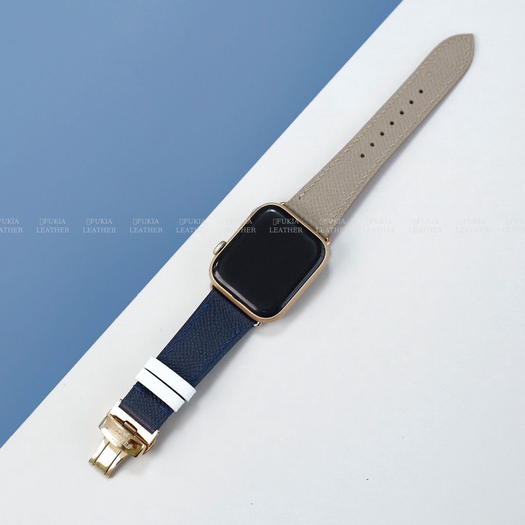 Dây da thủ công Epsom Mix Màu 3 dành cho Apple Watch, đồng hồ thông minh, đồng hồ cơ