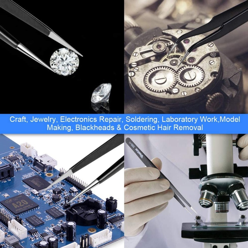 Bộ 12 Nhíp Hai Đầu Bằng Kim Loại Cho Nhạc Cụ Quạ