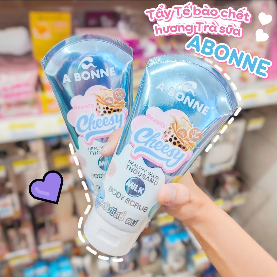 Tẩy Tế Bào Chết Làm Sáng Mịn Da Hương Trà Sữa A Bonne Beauty Cheesy Healthy Glow Thousand Milk Body Scrub | BigBuy360 - bigbuy360.vn