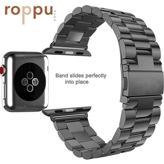 Dây Đeo Thay Thế Bằng Thép Không Gỉ Màu Vàng Hồng 44mm Cho Đồng Hồ Thông Minh Apple Watch Series 1 / 2 / 3 / 4