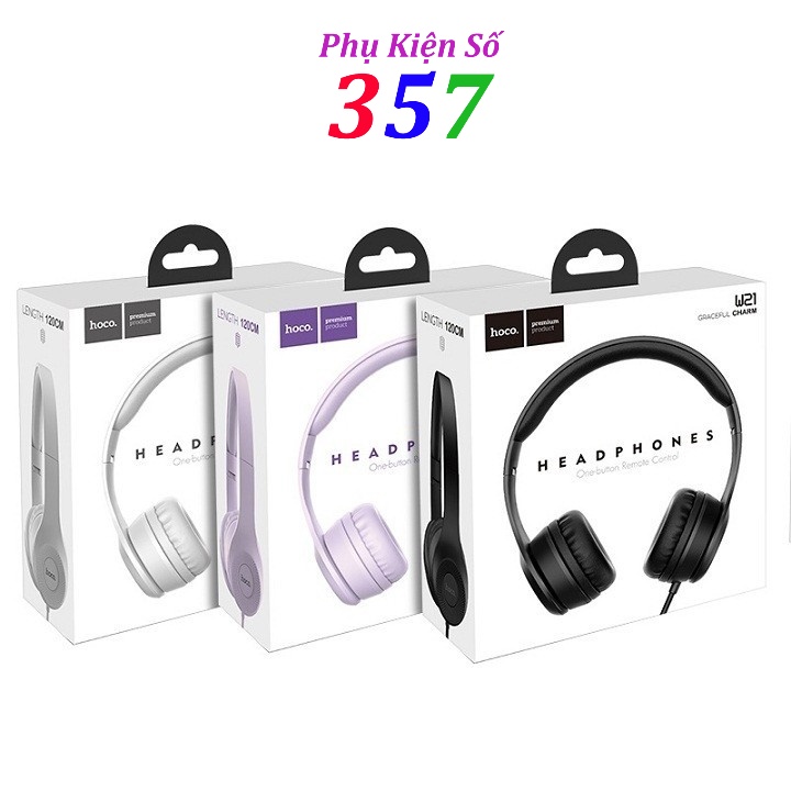 Tai Nghe Chụp Chơi Game Hoco W21 Có Dây 1,2m, Có Micro - Chính Hãng