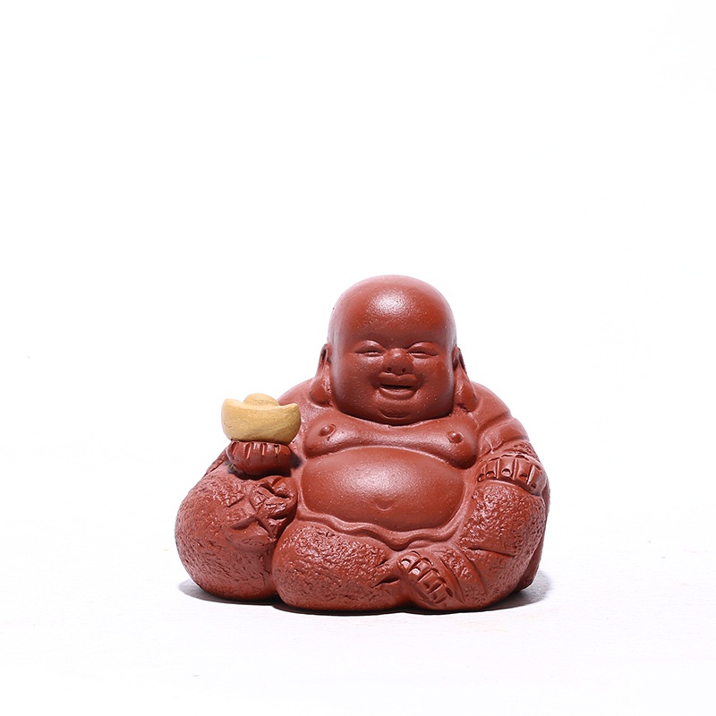 Tượng Phật Di lặc Bằng Chất Liệu Tử Sa (Đồ chơi bàn trà)