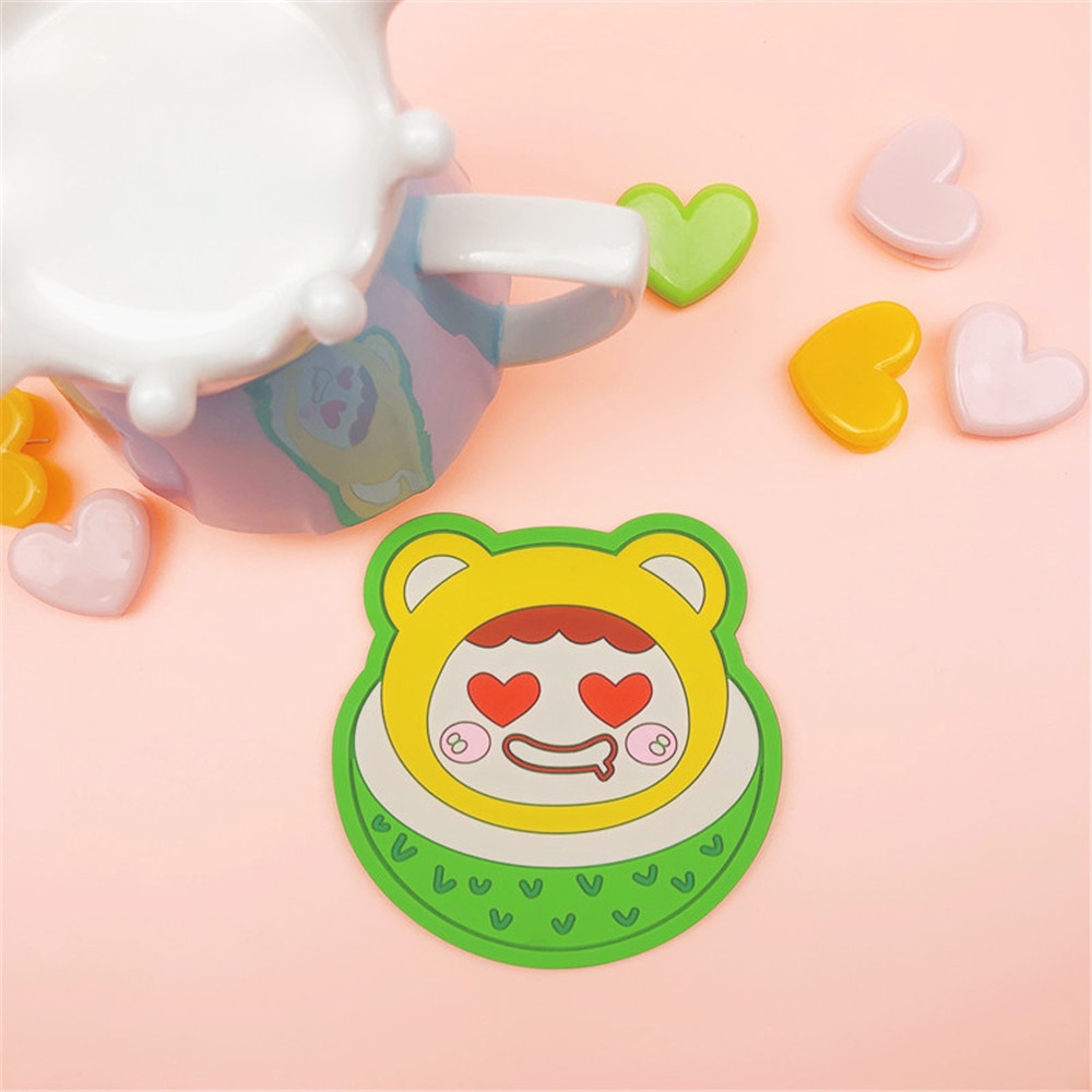 1 Miếng Lót Ly Silicon Cách Nhiệt Hình Trái Chuối Hoạt Hình Đáng Yêu