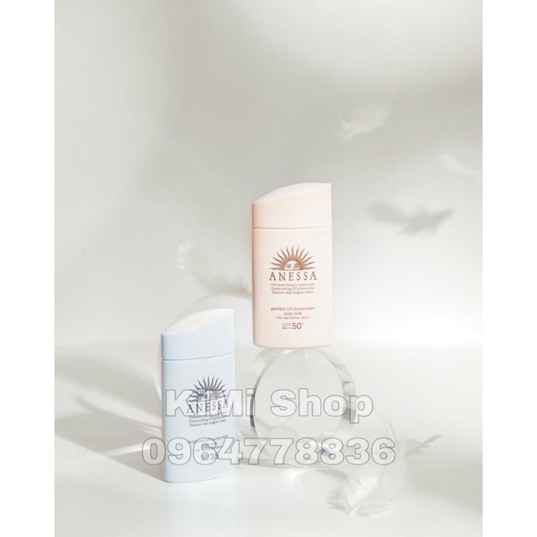(MẪU MỚI NHẤT 2020) Kem chống nắng Anessa Shiseido cho da nhạy cảm spf 50+ 60ml